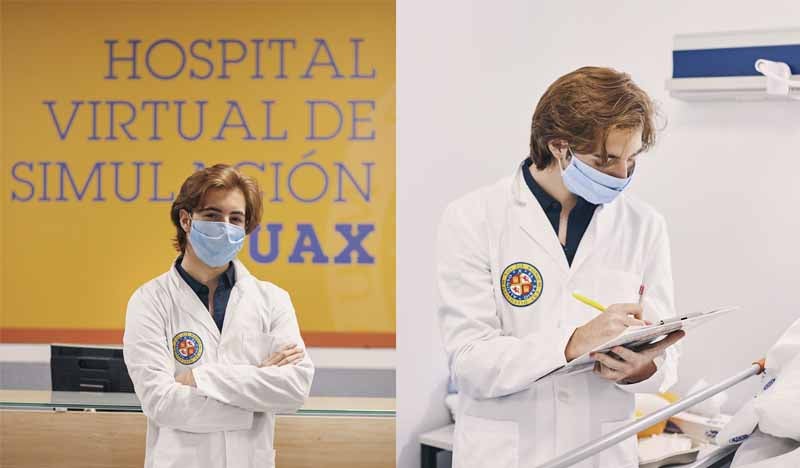 foto estudiante medicina uax en hospital virtual