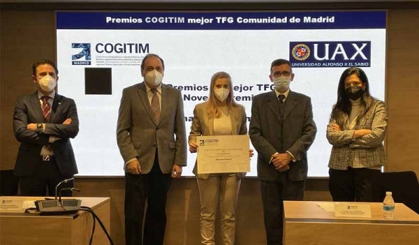 alumni uax premiada por cogitim por su tfg de 2020